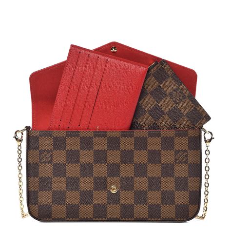 louis vuitton damier ebene pochette felicie chain wallet|Louis Vuitton Damier Ebene original.